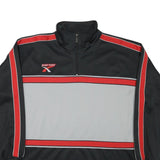 SPORT POINT Mens Black & Grey Zip Neck XL Polyester Blend Sweatshirt Sportswear