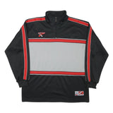 SPORT POINT Mens Black & Grey Zip Neck XL Polyester Blend Sweatshirt Sportswear