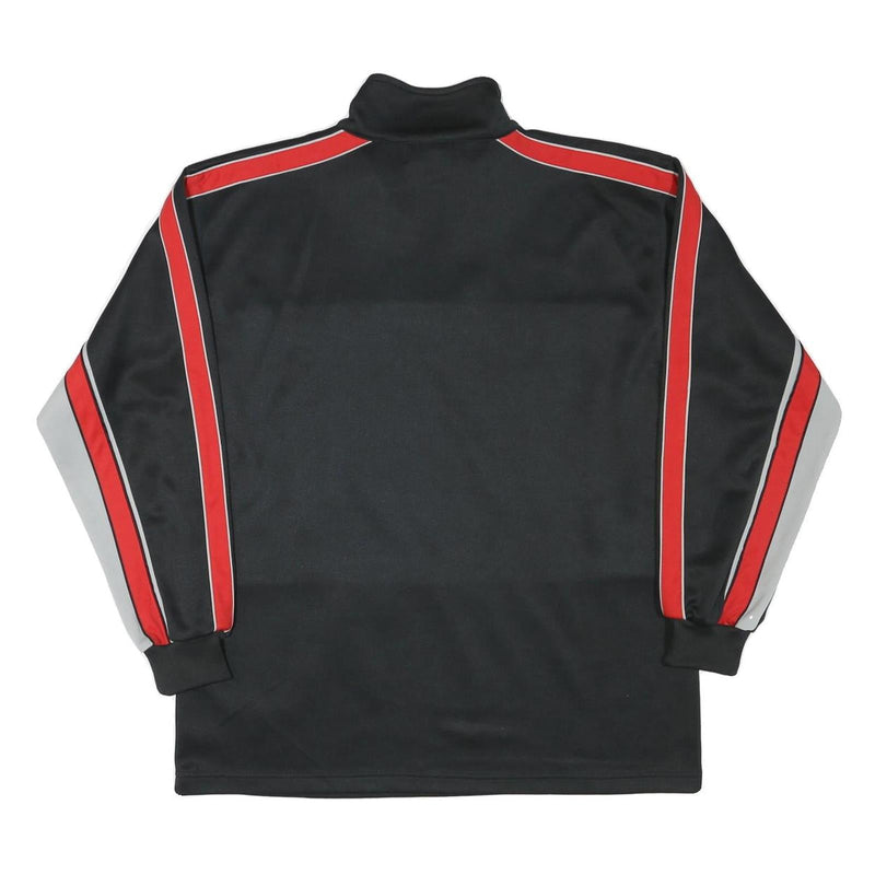 SPORT POINT Mens Black & Grey Zip Neck XL Polyester Blend Sweatshirt Sportswear