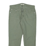 LEVI'S Womens Cotton Blend Green Slim Straight Trousers W30 L25 Casual Comfort
