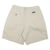 CHAPS Womens Shorts Beige Casual Plain M W33 Cotton Blend Summer