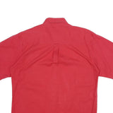 BUGLE BOY Mens Red Casual Short Sleeve Shirt L Cotton Pocket Button Down