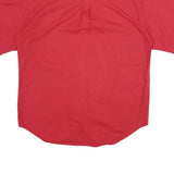 BUGLE BOY Mens Red Casual Short Sleeve Shirt L Cotton Pocket Button Down