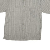 ME SPORT Mens Grey Rayon Button Jacket L Geometric Casual Lightweight