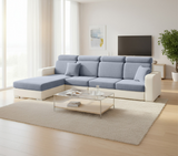 Anyseat L‑Shape Sofa Cover Dark Gray Chenille Polyester Thick Stretchable Cushion Protector for Living Room