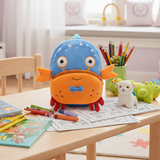 Anypack 3D Blue Crab School Backpack Cute Animal With Cartoon Designs Children Toddler Plush Bag For Baby Girls and Boys