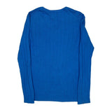Tommy Hilfiger Cable Knit Jumper - Large Blue Cotton