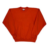 90S Blank Hanes Sweatshirt - Large Orange Cotton Blend