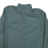 JULIETTA Womens Green Printed Shirt Long Sleeve Collared M Button Up Blouse