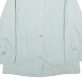 Womens Pale Blue Button Jacket UK 14 Polyester Blend Classic Lightweight
