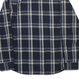 NAUTICA Mens Blue & Beige Check Shirt XL Button-Down Cotton Blend Casual Wear