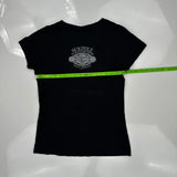 Looney Tunes Harley Davidson Cartoon T-Shirt - Small Black Cotton