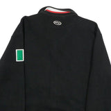 NORTH WAVE Mens Black & Red Rocket Zip Jacket XL Cotton Blend Ribbed Collar