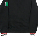 NORTH WAVE Mens Black & Red Rocket Zip Jacket XL Cotton Blend Ribbed Collar