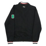 NORTH WAVE Mens Black & Red Rocket Zip Jacket XL Cotton Blend Ribbed Collar