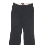 TOMMY HILFIGER Womens Black Regular Fit Straight Leg Trousers W28 L30