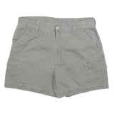 NAUTICA Womens Grey Cargo Shorts M W34 Cotton Blend Comfortable Casual