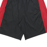 ADIDAS Mens Shorts Black & Red Sports XL W32 Casual Polyester Activewear