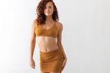 Renee Shimmer Bralette Bikini Top - Vintage Gold, Adjustable Straps with discreet space for inserts