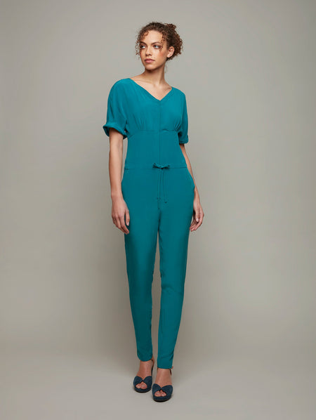 ACER | Draw-String Silk Jumpsuit