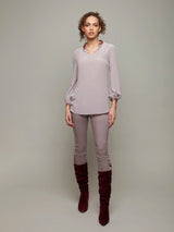 ZINNIA | Cavalier-Sleeves Silk Blouse