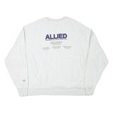 CHAMPION Mens White Pullover 2XL Allied Electrical Sweatshirt Cotton Blend