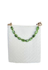 Milano Slim Crossbody Bag - White Pearl