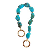 Marbled Acrylic Chain Strap - Turquoise