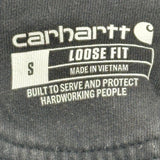 Carhartt Spellout Hoodie - Small Black Cotton