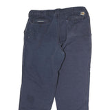 CARHARTT Mens Cotton Blue Regular Straight Trousers W38 L32 Workwear Durable