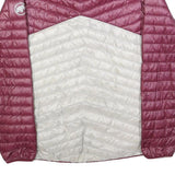 MAMMUT Mens Pink & White Quilted Jacket S Polyester Outdoor Zip Up Light Warm