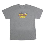 GILDAN Mens Grey Alabama 200 Racing Graphic T-Shirt L Short Sleeve Crew Neck