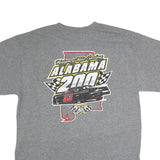 GILDAN Mens Grey Alabama 200 Racing Graphic T-Shirt L Short Sleeve Crew Neck