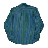 Dockers Striped Shirt - Large Blue Cotton