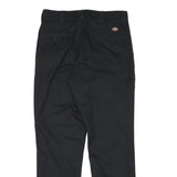DICKIES Mens Regular Fit Black Trousers W31 L31 Cotton Blend Zip Closure