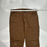 Dickies Carpenter Pants - 36W 32L Brown Cotton