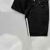 550 White Tab Levis Denim Shorts - 34W 11L Black Cotton