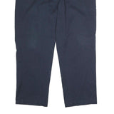 DICKIES Mens Polyester Blend Navy Classic Straight Trousers W42 L30 Workwear