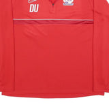 NIKE Mens Red Dri-FIT 1/4 Zip Sweatshirt XL Football Club Training Top