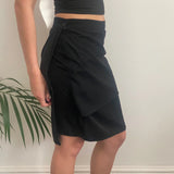 Gianni Versace Mini Skirt - 28W UK 8 Black Wool Blend