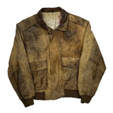 Unbranded Oversized Leather Jacket - Large Brown Leather