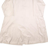 KRAUSE SENN Womens Cream Button Jacket S Polyester Plain Elegant Lightweight