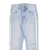 LEVI'S 501 Womens Jeans Blue Regular Straight Denim Light W28 L26 Button Fly