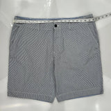 Tommy Hilfiger Pinstripe Chino Shorts - 38W 10L Gray Cotton