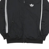 ADIDAS Mens Black & White Track Jacket XL Polyester Zip Sportswear
