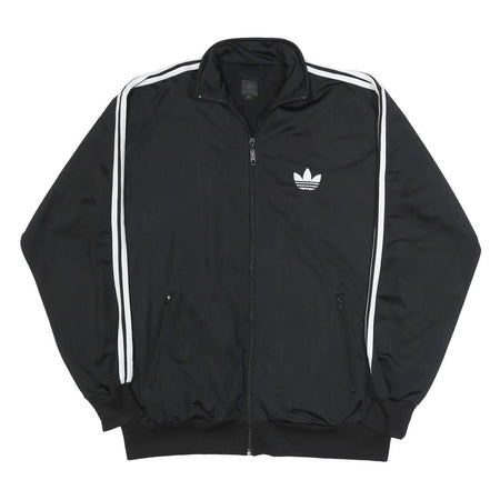 ADIDAS Mens Black & White Track Jacket XL Polyester Zip Sportswear