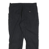 DICKIES Mens Cotton Blend Black Regular Straight Trousers W36 L30 Workwear Zip