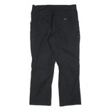 DICKIES Mens Cotton Blend Black Regular Straight Trousers W36 L30 Workwear Zip