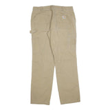 CARHARTT Womens Cotton Blend Beige Regular Fit Straight Leg Trousers W32 L32