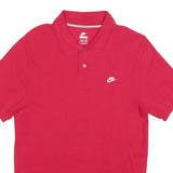 NIKE Mens Red Polo Shirt Wimbledon 2008 Short Sleeve Cotton Blend M Casual